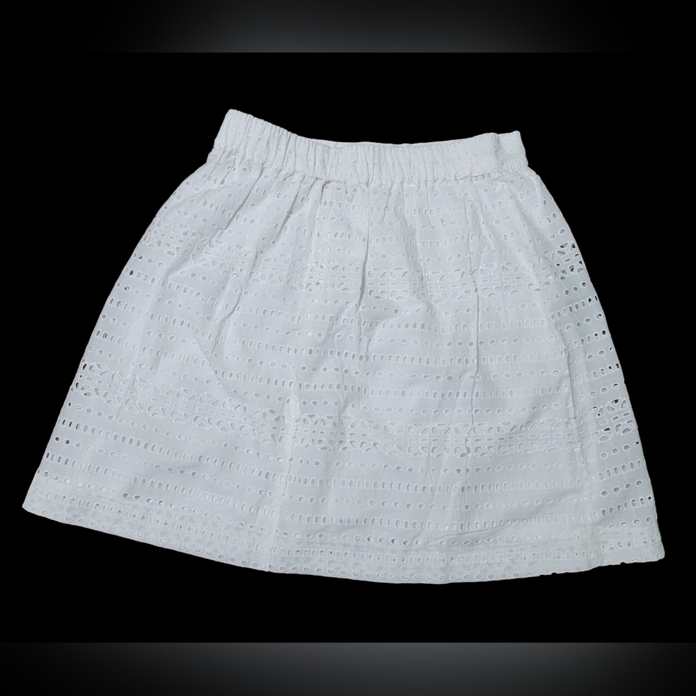 LOFT White Eyelet Skirt